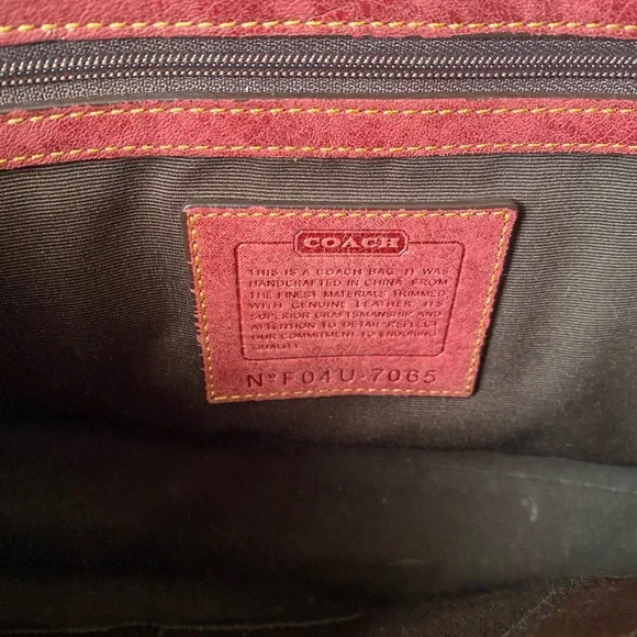 COACH Vintage Y2K Special Edition Fall 2004 Burgundy Suede Monogram Shoulder Bag - Picture 16 of 16